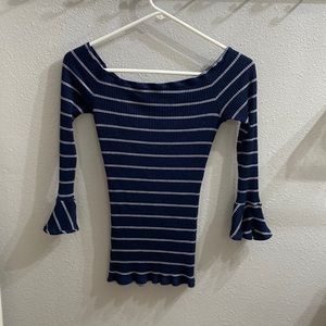 AMOUR VERT XS ribbed, fitted blouse